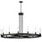 Maxim Lighting Ovation 15 Light Chandelier, Black/Clear Ribbed - 16168CRBK