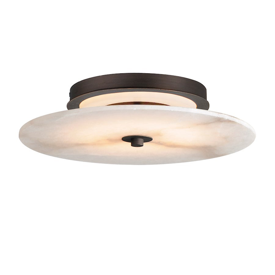 Maxim Lighting Quarry 1Lt 16" LED Sconce/Flush, Bronze/Alabaster - 18202WADBZ