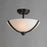 Maxim Lighting Deven 3 Light Semi-Flush Mount, Black/Satin White