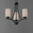 Maxim Lighting Deven 3 Light Mini Chandelier, Black/Satin White