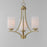 Maxim Deven 3 Light Mini Chandelier, Satin Brass/Satin White