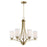 Maxim Lighting Deven 5 Light Chandelier, Satin Brass/Satin White - 20035SWSBR