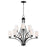 Maxim Lighting Deven 9 Light Chandelier, Black/Satin White - 20036SWBK