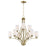 Maxim Lighting Deven 9 Light Chandelier, Satin Brass/Satin White - 20036SWSBR