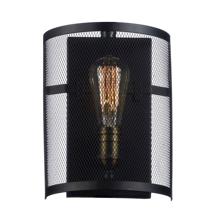 Maxim Lighting Palladium 1Lt Wall Sconce/Bulb, Black/Brass