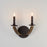 Maxim Lighting Basque 2 Light Wall Sconce, Driftwood/Anthracite