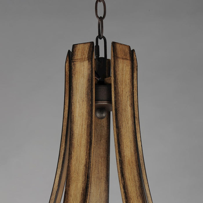 Maxim Lighting Basque Chandelier, Driftwood/Anthracite