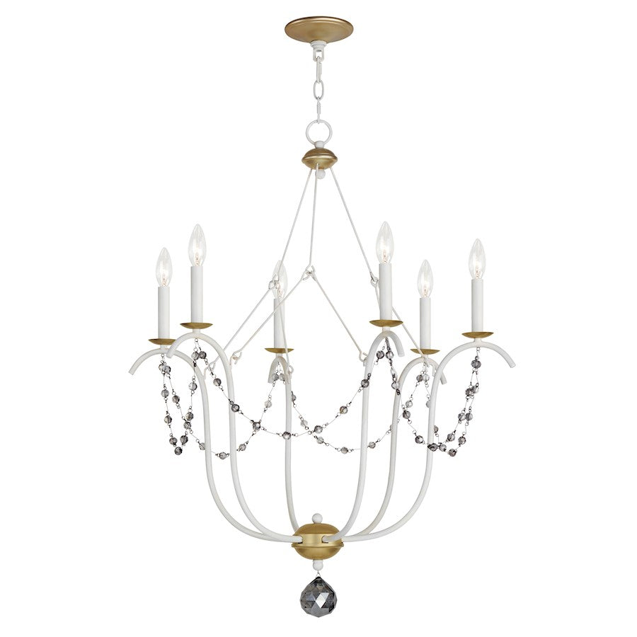 Maxim Lighting Formosa 6 Light Chandelier, Ecru/Venetian Gold - 20486ECVG