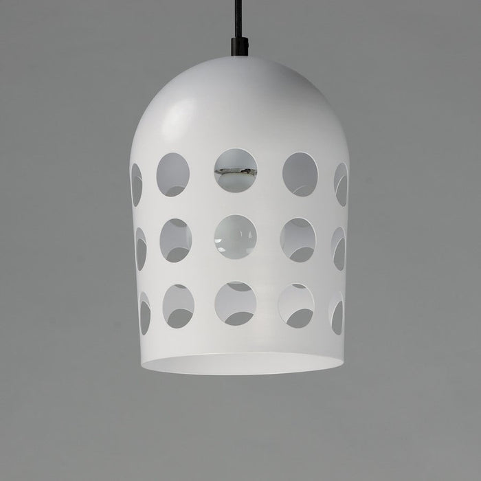 Maxim Lighting Dottie 1 Light Mini Pendant, Black/White