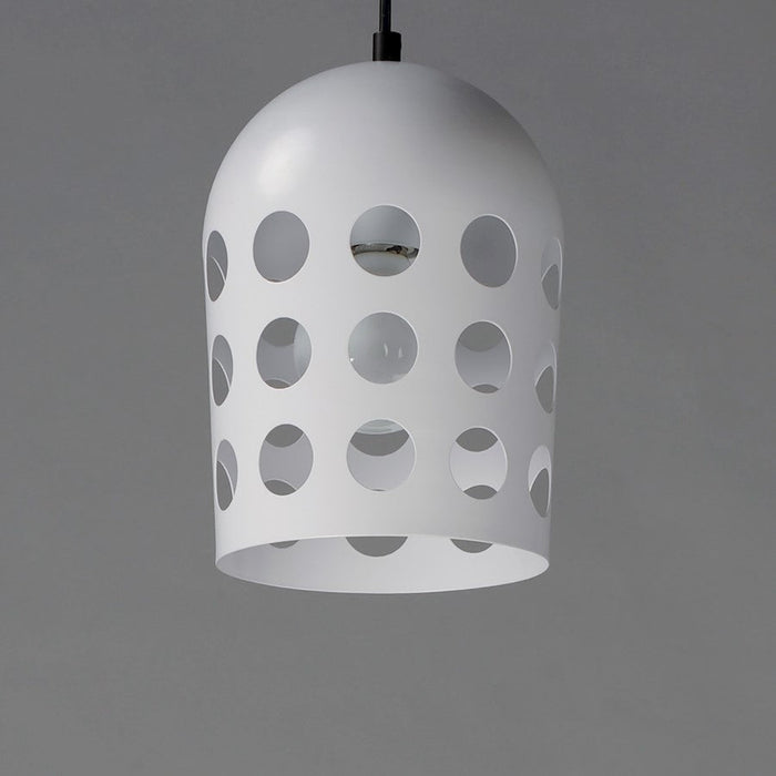 Maxim Lighting Dottie 1 Light Mini Pendant, Black/White