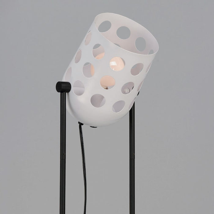 Maxim Lighting Dottie 1 Light Floor Lamp, Black/White