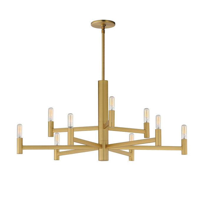 Maxim Lighting Emana 9 Light Chandelier, Natural Aged Brass - 21369NAB