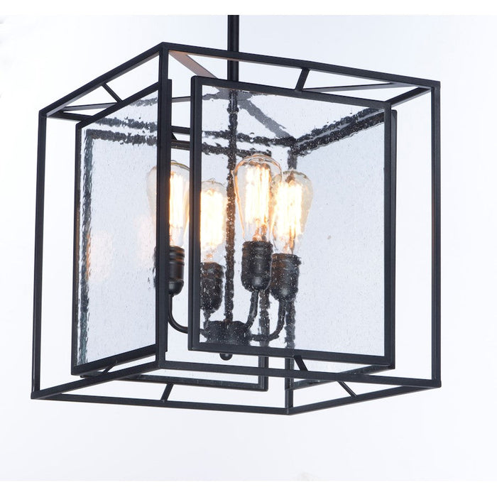 Maxim Lighting Era 4 Light Multi-Light Pendant, Black/Seedy - 21675CDBK-BUL