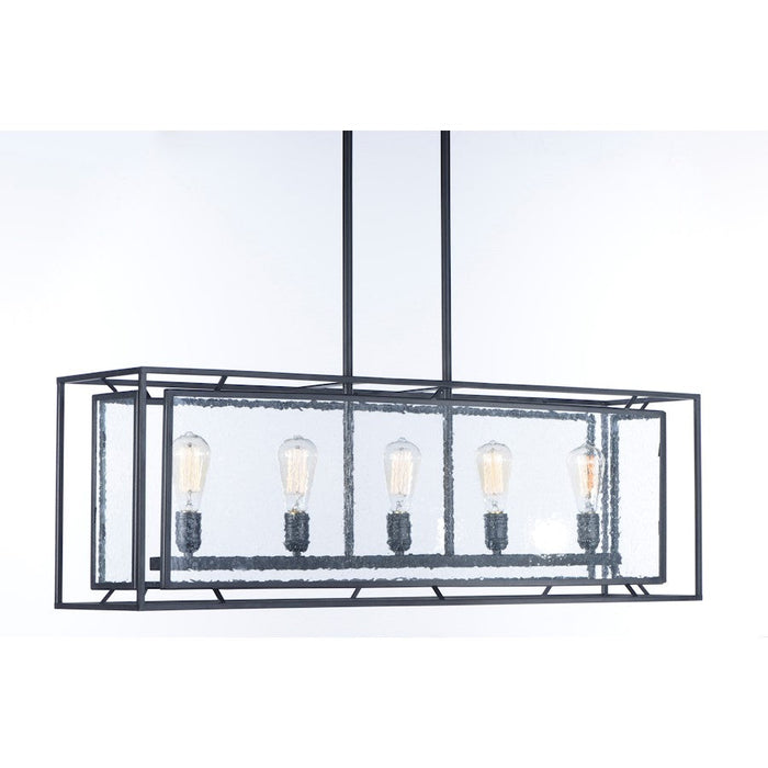 Maxim Lighting Era 5 Light Chandelier, Black/Seedy