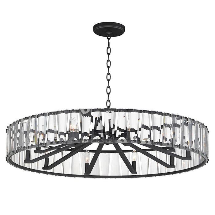 Maxim Lighting Odeon 10 Light Chandelier, Black/Beveled Crystal - 21869BCBK