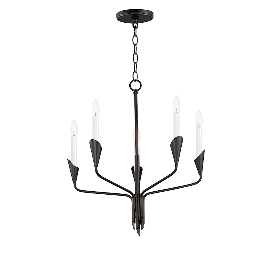 Maxim Lighting Calyx 5-Light Chandelier, Black - 24345BK