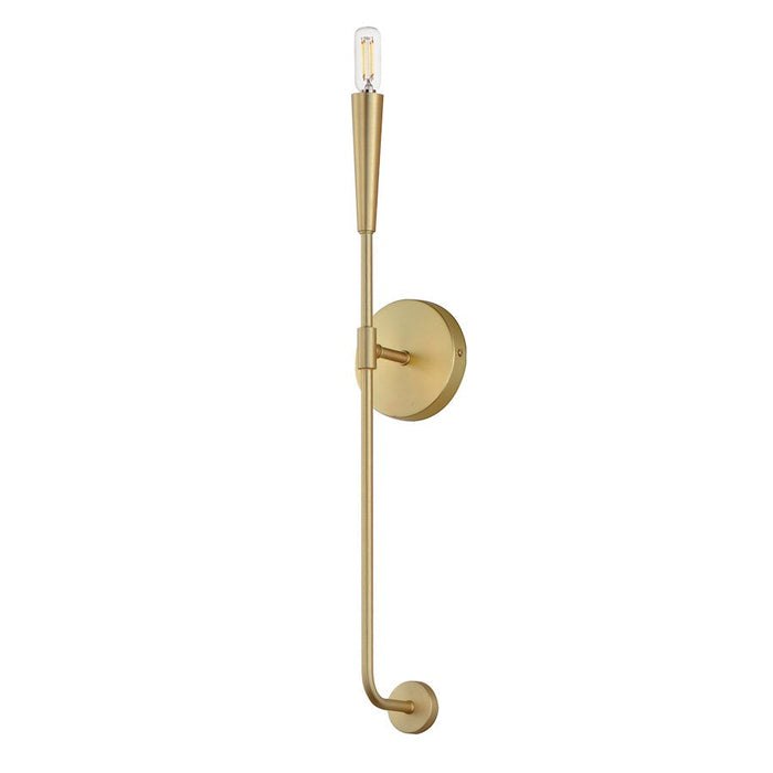 Maxim Lighting Vela 1 Light Wall Sconce, Satin Brass - 24811SBR