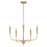 Maxim Lighting Vela 5 Light Single-Tier Chandelier, Satin Brass - 24815SBR