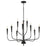 Maxim Lighting Vela 9 Light Multi-Tier Chandelier, Black - 24819BK