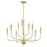 Maxim Lighting Vela 9 Light Multi-Tier Chandelier, Satin Brass - 24819SBR