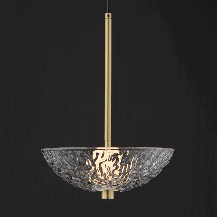 Maxim Lighting Metropolis 1 Light Wall Sconce, Brass/Textured Clear