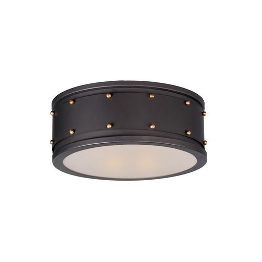 Maxim Lighting Trestle 2-Light Flush Mount, Oil Rubbed Bronze/Brass - 25160OIAB