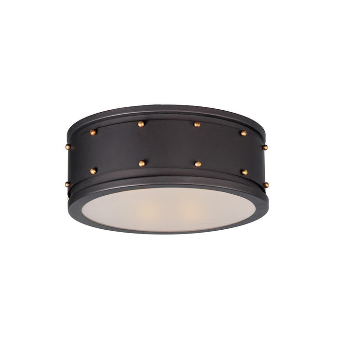 Maxim Lighting Trestle 2-Light Flush Mount, Oil Rubbed Bronze/Brass - 25160OIAB