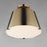 Maxim Lighting Carlo 1 Light Semi-Flush Mount, Bronze/Leather/Brass