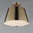 Maxim Lighting Carlo 1 Light Semi-Flush Mount, Bronze/Leather/Brass