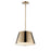 Maxim Lighting Carlo 1 Light Single Pendant, Bronze/Leather/Brass - 25174DBZHR