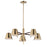 Maxim Lighting Carlo 5 Light Chandelier, Dark Bronze/Leather/Brass - 25175DBZHR