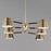 Maxim Lighting Carlo Chandelier, Dark Bronze/Leather/Brass