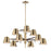 Maxim Lighting Carlo 9 Lt Multi-Tier Chandelier, BZ/Leather/BRS - 25179DBZHR