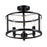 Maxim Lighting Sentinel 3 Light Semi Flush, Black/Clear - 25250CLBK