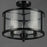 Maxim Lighting Sentinel 3 Light Semi Flush, Black/Clear