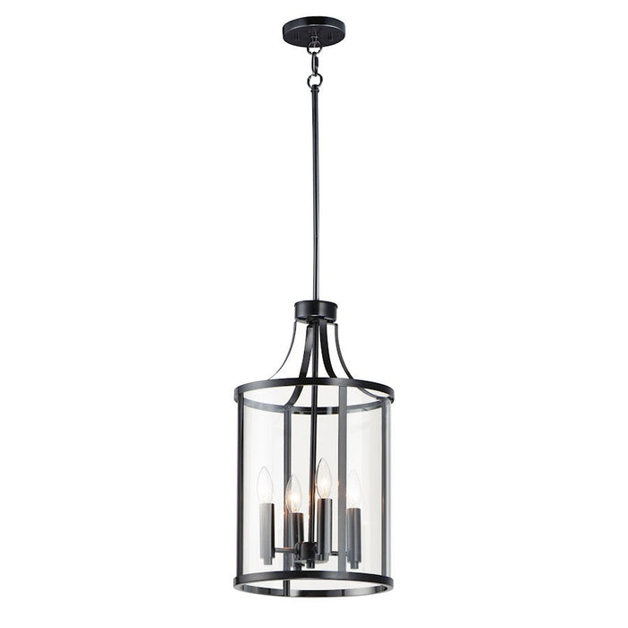 Maxim Lighting Sentinel 4-Light Pendant, Black/Clear - 25253CLBK