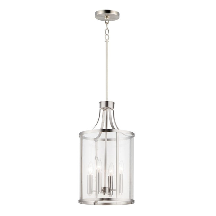 Maxim Lighting Sentinel 4-Light Pendant, Satin Nickel/Clear - 25253CLSN