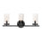 Maxim Lighting Sentinel 3-Light Bath Vanity, Black/Clear - 25257CLBK