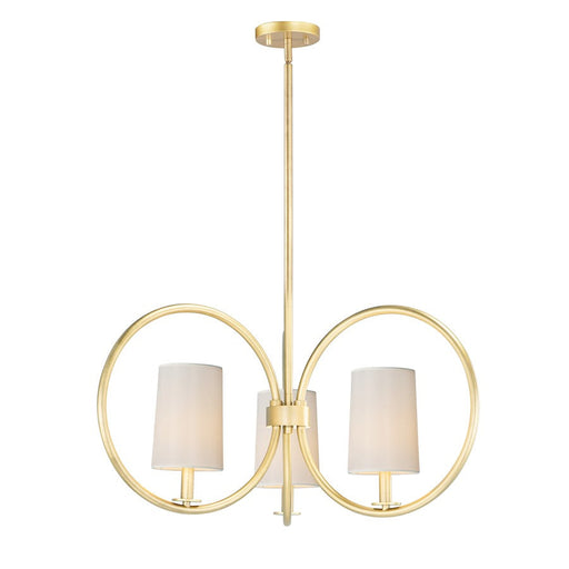 Maxim Lighting Meridian 3-Light Chandelier in Natural Aged Brass - 25293OFNAB