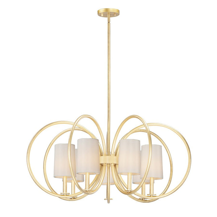 Maxim Lighting Meridian 7-Light Chandelier in Natural Aged Brass - 25297OFNAB