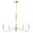 Maxim Lighting Clarion 5-Light Chandelier, Polished Chrome/Brass - 25375CLPCSBR