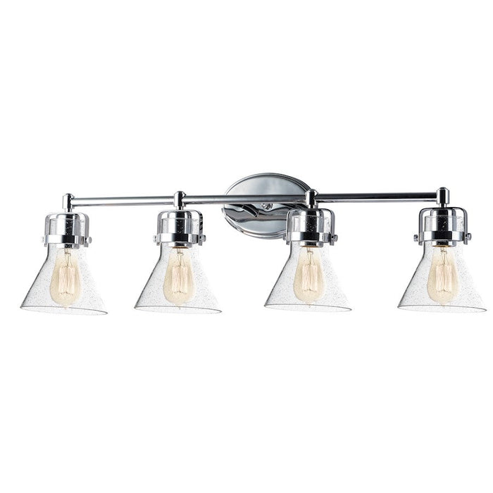 Maxim Lighting Seafarer 4-Light Bath Vanity/Bulbs, Chrome/Seedy - 26114CDPC-BUI