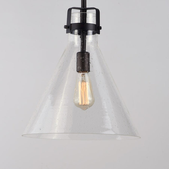 Maxim Lighting Seafarer 1Lt 14" Pendant/Bulb, Bronze/Seedy - 26119CDOI-BUL