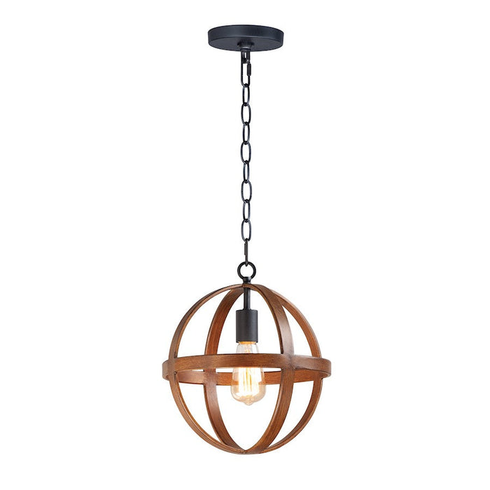 Maxim Lighting Compass Single Pendant, Antique Pecan Black - 27571APBK