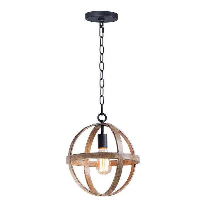 Maxim Lighting Compass Single Pendant, Barn Wood Black - 27571BWBK