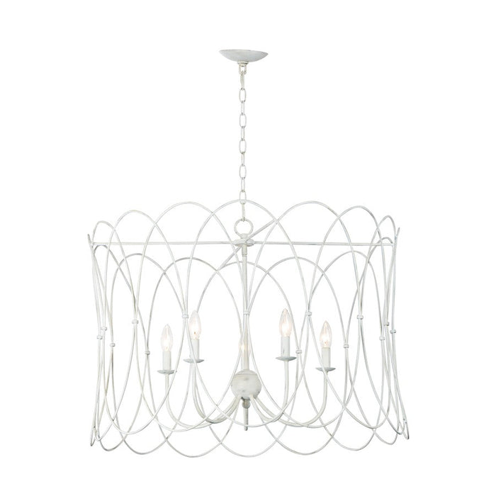 Maxim Lighting Trellis 5-Light Chandelier in Weathered White - 27596WWT