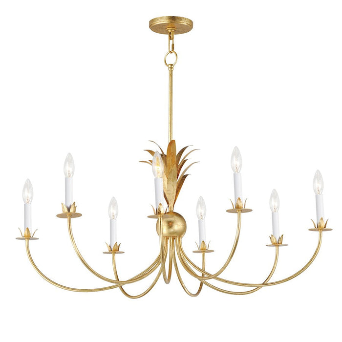 Maxim Lighting Paloma 8 Light Chandelier, Gold Leaf - 2888GL