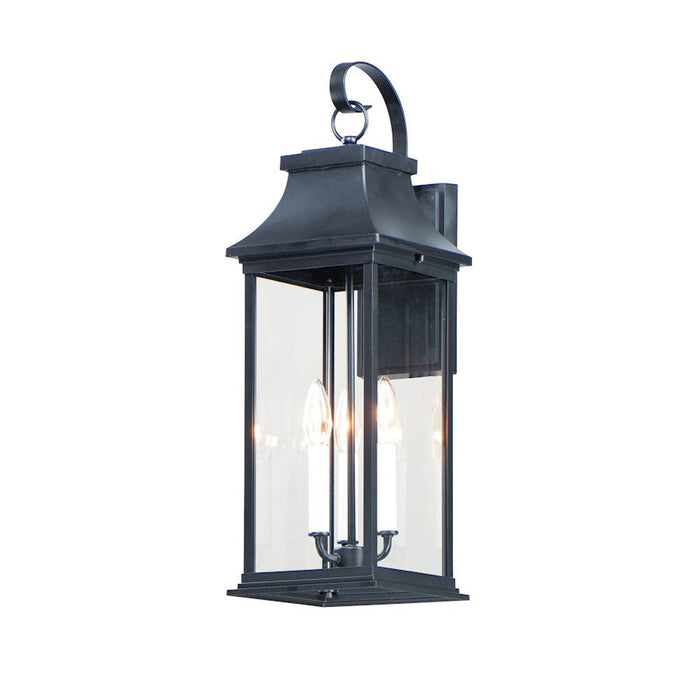 Maxim Lighting Vicksburg 3-Light Large Outdoor Wall Sconce in Black - 30024CLBK