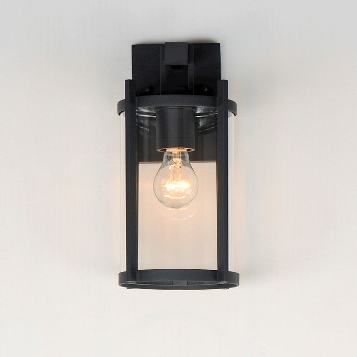 Maxim Lighting Belfry Outdoor Wall Mount, Black/Clear