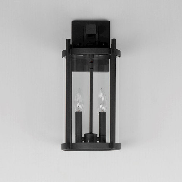 Maxim Lighting Belfry Outdoor Wall Mount, Black/Clear